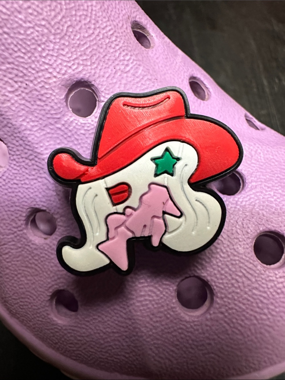 Red Cowboy Hat Shoe Charm